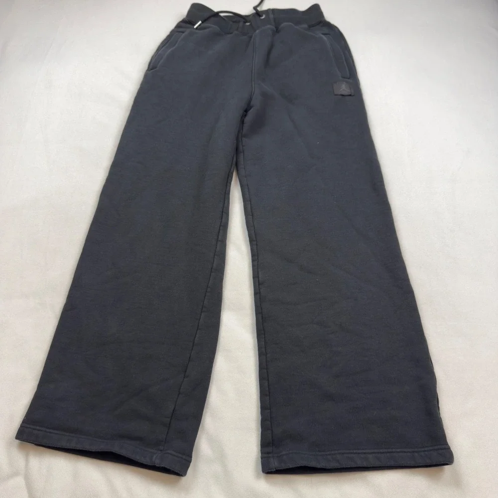 Jordan Brooklyn Fleece Wide Leg Sweatpants Mens Small‎ Black FV7155-010 Jumpman